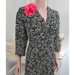 ba&sh Black and White Midi Dress